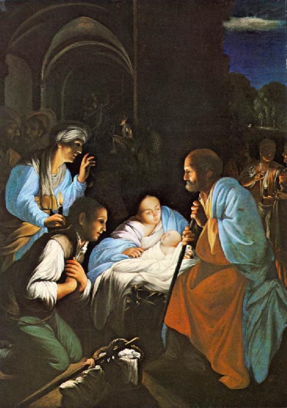 SARACENI, Carlo The Birth of Christ  f oil painting picture